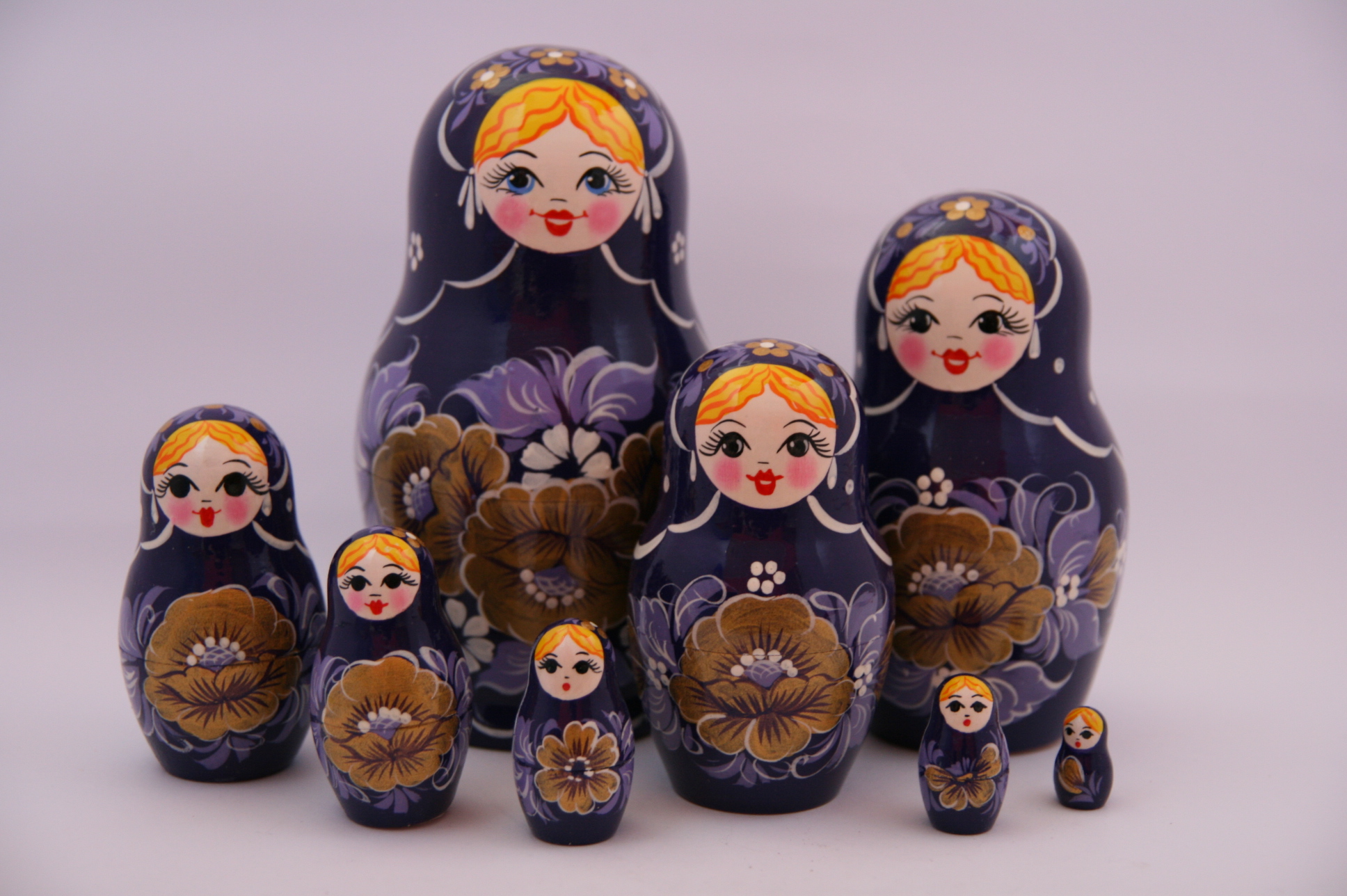Russische Puppen der russischen Matrjoschka der Puppen 10pcs handcrafted 